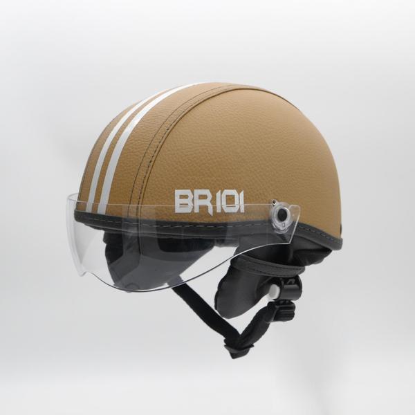 Imagem de Capacete Coquinho Br 101 Creme Cristal G - Scooter/Bike