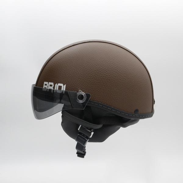 Imagem de Capacete Coquinho Br 101 Marrom Fume M - Scooter/Bike