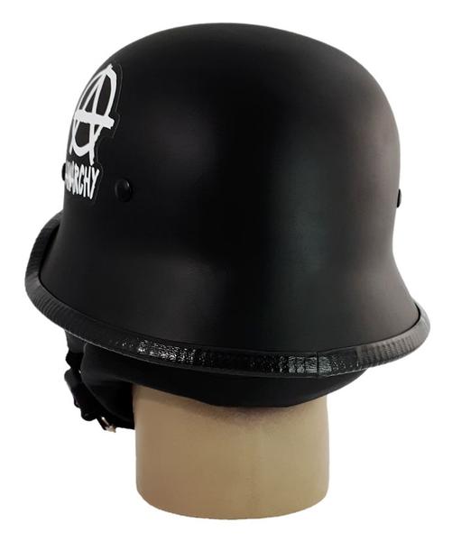 Imagem de Capacete coquinho estilo militar Scooter Elétrica Moto Preto Anarchy com Protetor - M34036