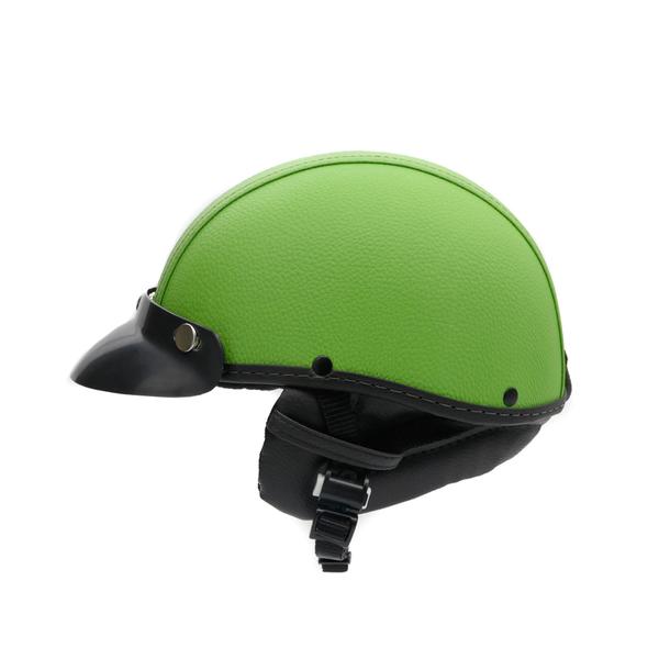 Imagem de Capacete Coquinho Scooter Moto Elétrica Bike Couro Neon