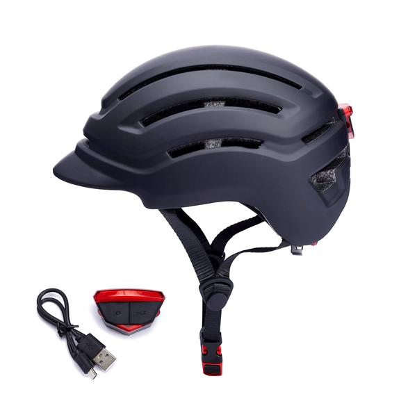 Imagem de Capacete de bicicleta DAYGOCAGA Adult para homens e mulheres com luz traseira preta