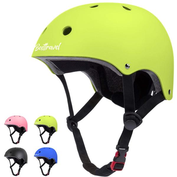 Imagem de Capacete de bicicleta infantil Besttravel ajustável de 3 a 8 anos verde