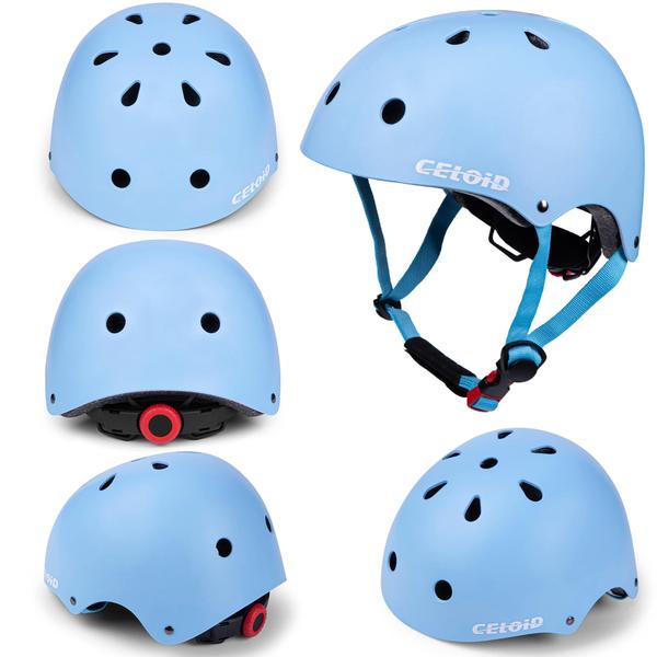 Imagem de Capacete de Bicicleta Infantil CELOID Ajustável (5 a 9 anos) - Cor Azul Bebê