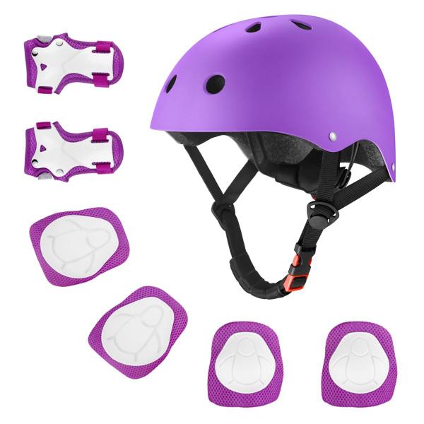 Imagem de Capacete de Bicicleta Infantil Gullora Ajustável - Segurança para Crianças de 2 a 14 Anos (Roxo)