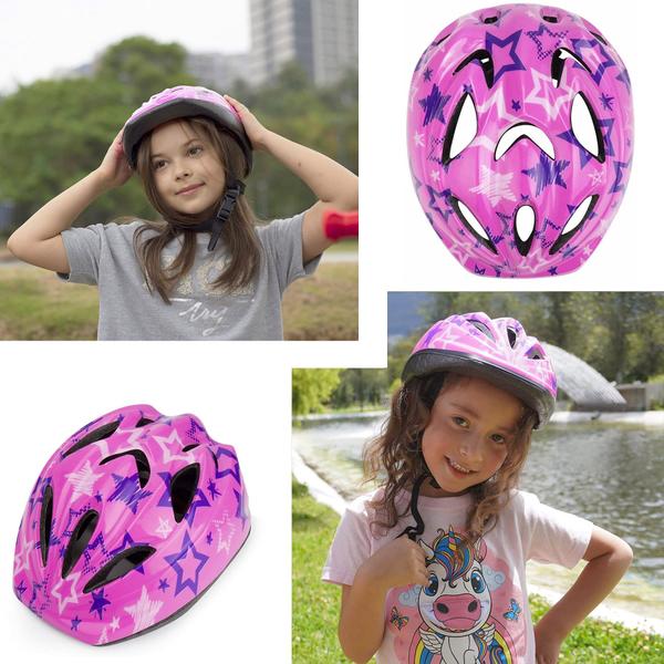 Imagem de Capacete de bicicleta LX LERMX Kids ajustável de 5 a 14 anos com designs divertidos