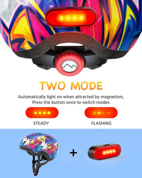 Imagem de Capacete de bicicleta MOUNTALK Toddler com Light Cyberpunk Age 1-3/2-4 XS