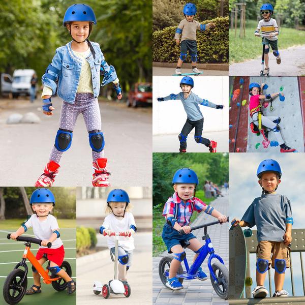 Imagem de Capacete de bicicleta para crianças ArgoHome Toddler Sport Gear Set azul