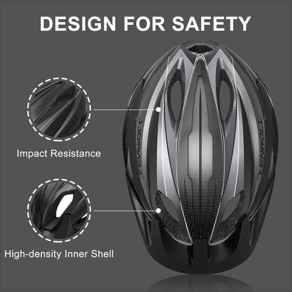 Imagem de Capacete de bicicleta Zenroll para adultos, homens e mulheres, leve com viseira