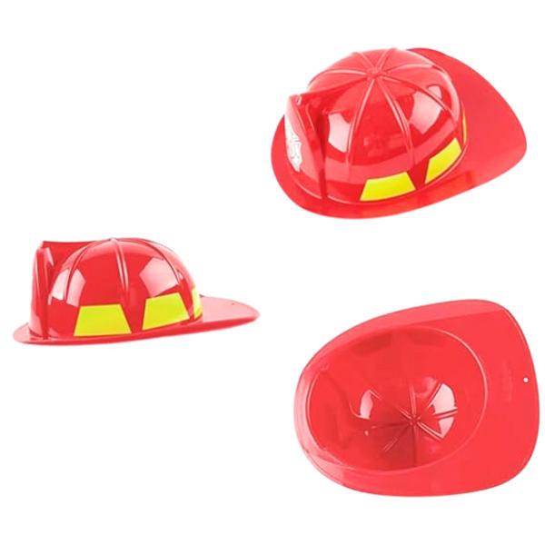 Imagem de Capacete de Bombeiro de Plástico Vermelho Fire Squad