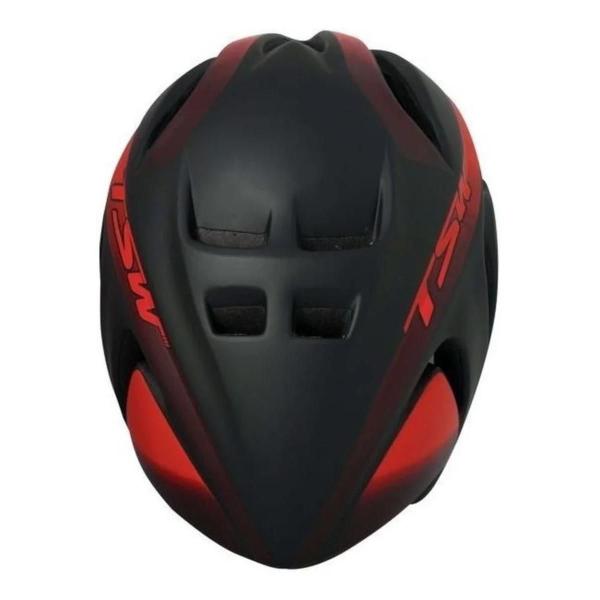 Imagem de Capacete de ciclismo tsw team tam m preto/vermelho