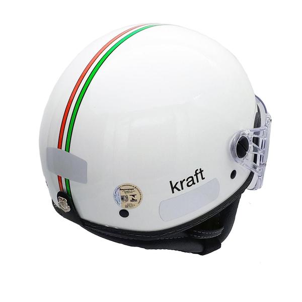 Imagem de Capacete De Moto Aberto Harley Kraft Plus Custom Premium Italia Branco