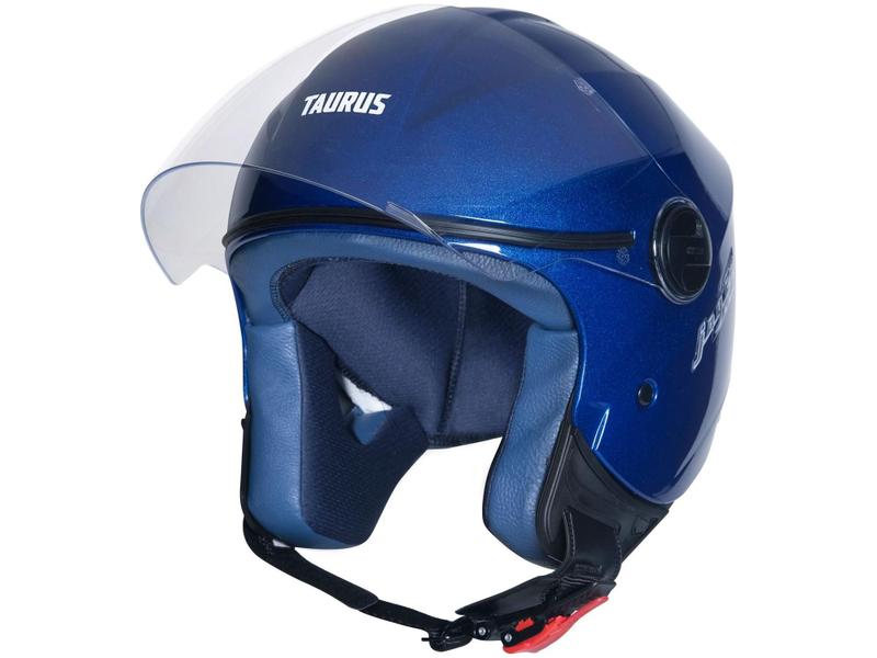 Imagem de Capacete de Moto Aberto TAURUS HELMETS JOY23 Azul Tamanho 56