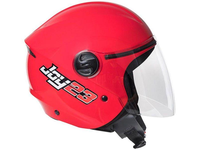 Imagem de Capacete de Moto Aberto Taurus San Marino - JOY23 Vermelho Tamanho 58