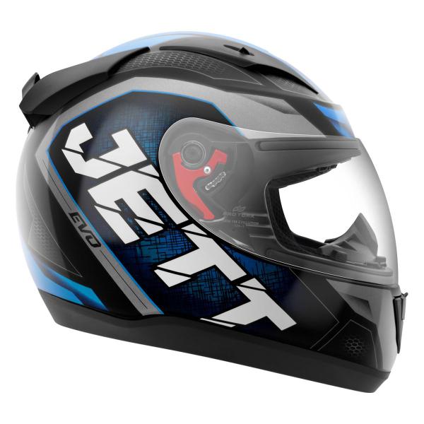 Imagem de Capacete De Moto Fechado Jett Modelo Evo Line Brilhante Pro Tork Masculino Feminino