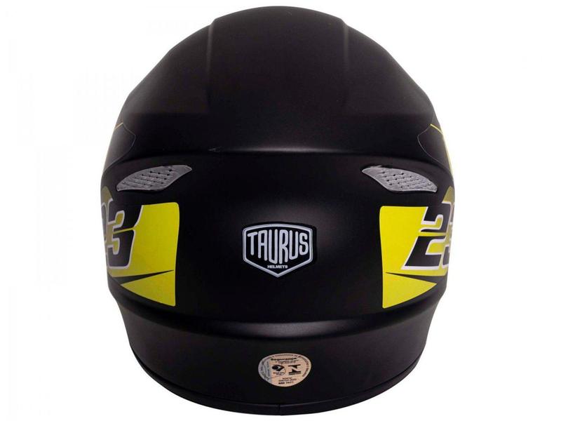 Imagem de Capacete de Moto Fechado JOY23 RS Zephyr - Preto e Amarelo Tamanho 56