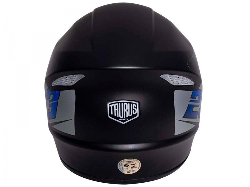 Imagem de Capacete de Moto Fechado JOY23 RS Zephyr - Preto e Azul Tamanho 56