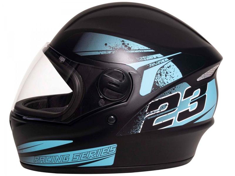 Imagem de Capacete de Moto Fechado JOY23 RS Zephyr - Preto e Azul Tamanho 56