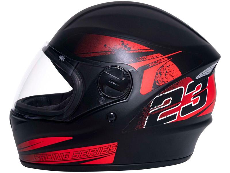 Imagem de Capacete de Moto Fechado JOY23 RS Zephyr - Preto e Vermelho Tamanho 60