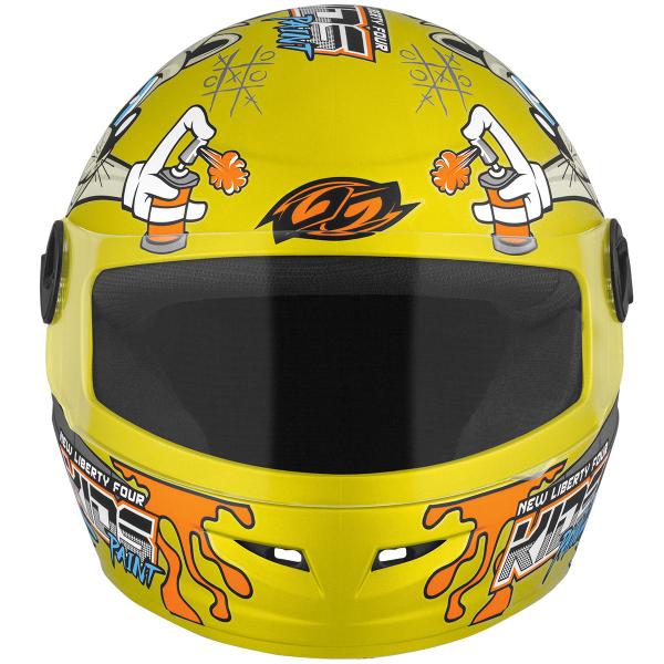 Imagem de Capacete de Moto Fechado Qualidade e Resistência Pro Tork Liberty Four Kids Paint Fosco