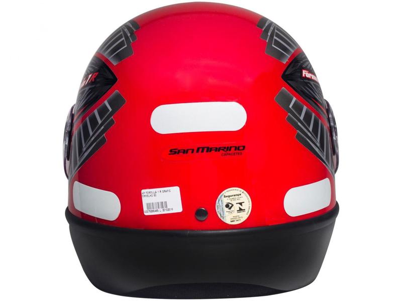 Imagem de Capacete de Moto Fechado Taurus Fórmula 1 - Grafic Vermelho Tamanho 58