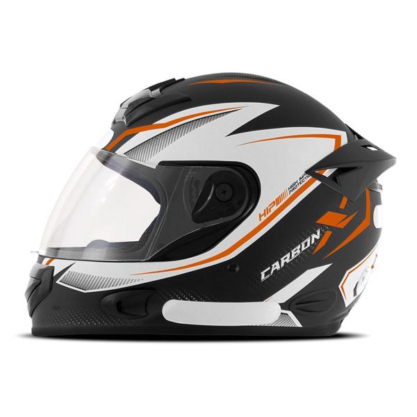 Imagem de Capacete De Moto Feminino Masculino Fechado Mixs Mx2 Carbon Fosco Barato Pro Tork Integral