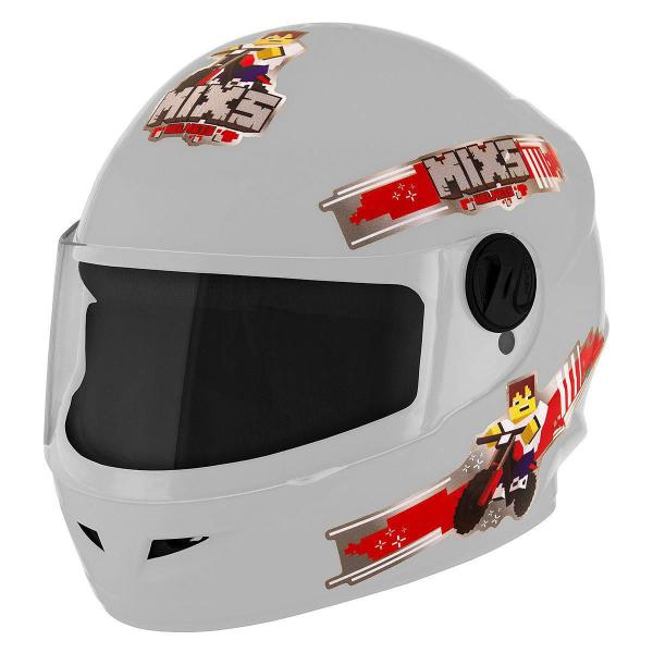 Imagem de Capacete De Moto Infantil Fechado Para Criança Mixs New Liberty Start Blocks