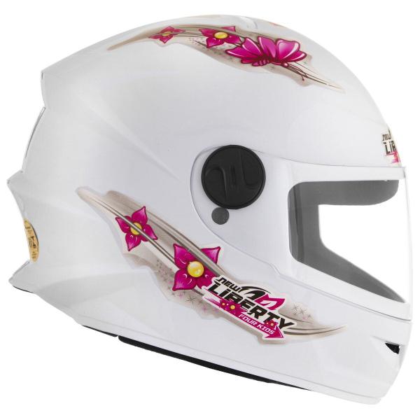 Imagem de Capacete De Moto Infantil Feminino Fechado Pro Tork Liberty Four Girls Seguro