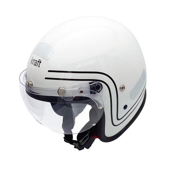 Imagem de Capacete de Moto Retro Old School Kraft Premium Lancamento Speed Branco