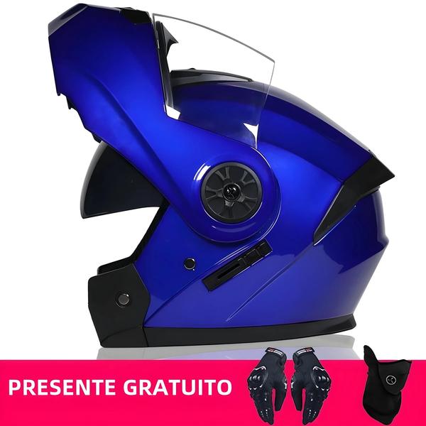 Imagem de Capacete de Motocicleta Modular com Viseira Dupla - Aprovado pelo DOT