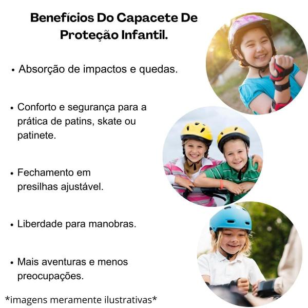 Imagem de Capacete De Proteção Infantil Prática Esportes 7899658323134