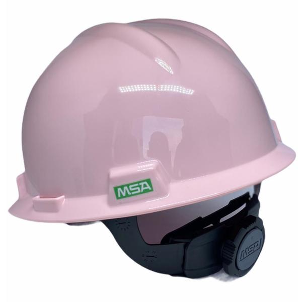 Imagem de Capacete De Proteção Msa Rosa + Supenção Catraca C.A 498