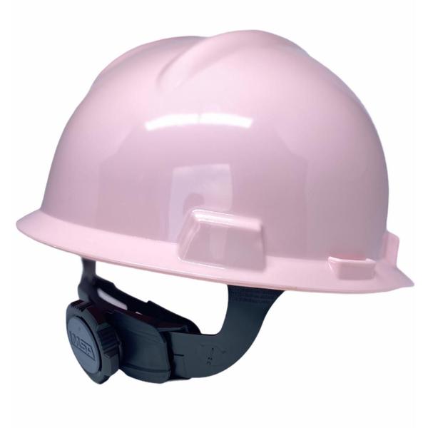 Imagem de Capacete De Proteção Msa Rosa + Supenção Catraca C.A 498