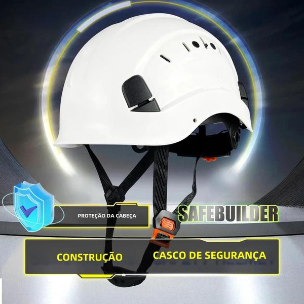 Imagem de Capacete de Segurança Ajustável e Ventilado para Homens e Mulheres - Ideal para Obras e Engenharia