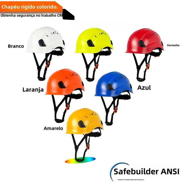 Capacete de Segurança Ajustável e Ventilado para Homens e Mulheres - Ideal para Obras e Engenharia Imagem de Capacete de Segurança Ajustável e Ventilado para Homens e Mulheres - Ideal para Obras e Engenharia