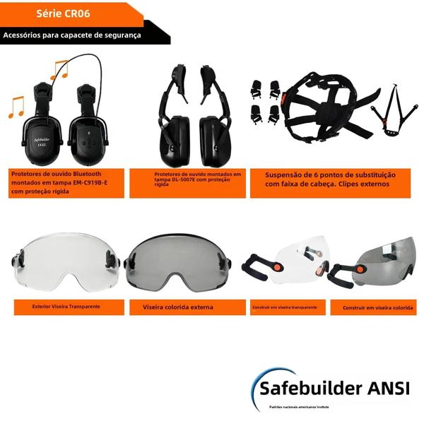 Capacete de Segurança Ajustável e Ventilado para Homens e Mulheres - Ideal para Obras e Engenharia Imagem de Capacete de Segurança Ajustável e Ventilado para Homens e Mulheres - Ideal para Obras e Engenharia