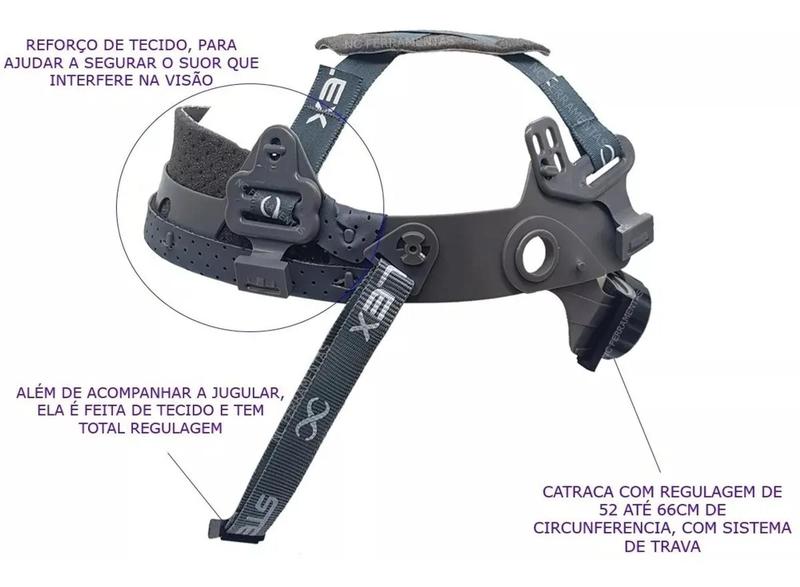 Imagem de Capacete de Segurança Amarelo - Jugular e Carneira com Catraca Regulável