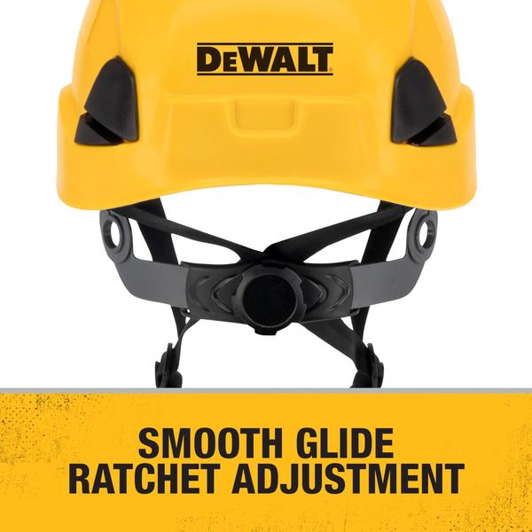 Imagem de Capacete de segurança DEWALT DPG22V Unissex Tipo II Classe C Amarelo