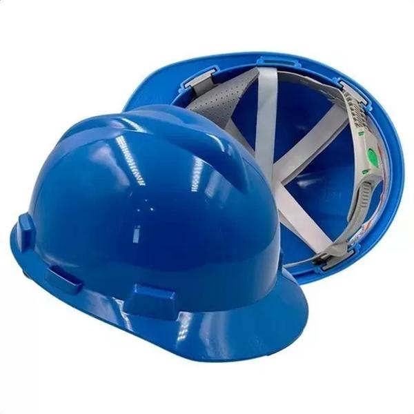 Imagem de Capacete de segurança MSA azul engenheiro técnico de segurança construção civil