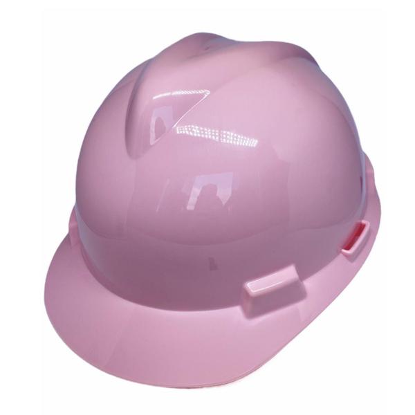 Imagem de Capacete de Segurança Msa Feminino Com Catraca Rosa Claro Confortavel e Delicado Proteção EPI