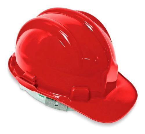 Imagem de Capacete de Segurança Vermelho C/ Carneira Plastcor