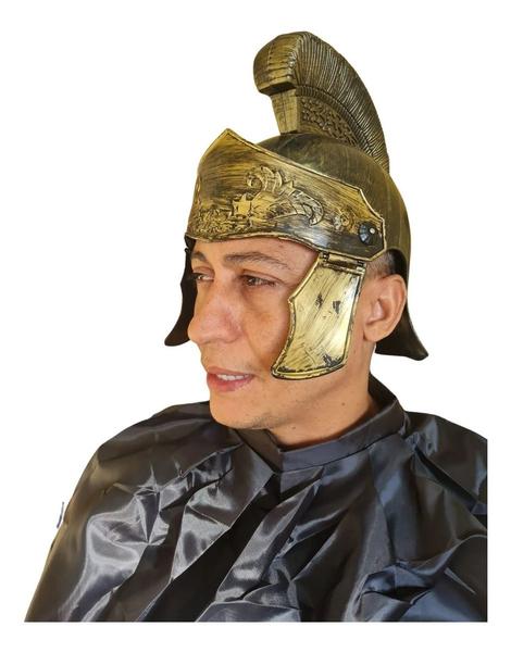 Imagem de Capacete Dourado Soldado Medieval Romano Fantasia Realista