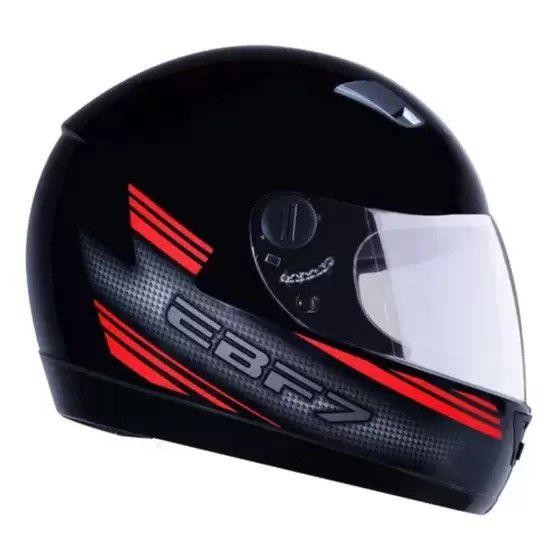 Imagem de Capacete ebf new ebf7 carbon preto/vermelho tamanho - 60