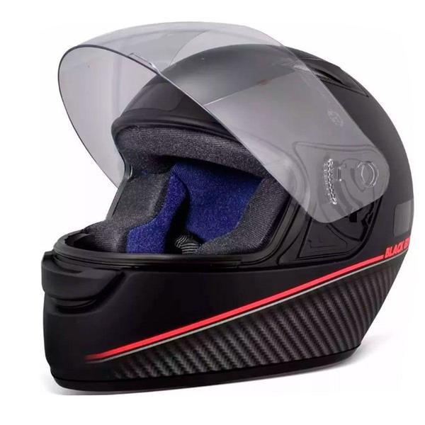 Imagem de Capacete EBF New Spark Black Edition Preto Fosco / Vermelho