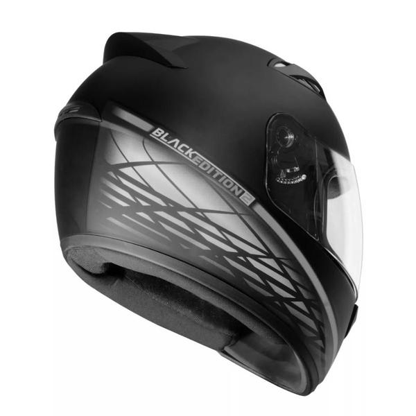 Imagem de Capacete EBF Spark Black Edition 2 Preto Fosco Prata