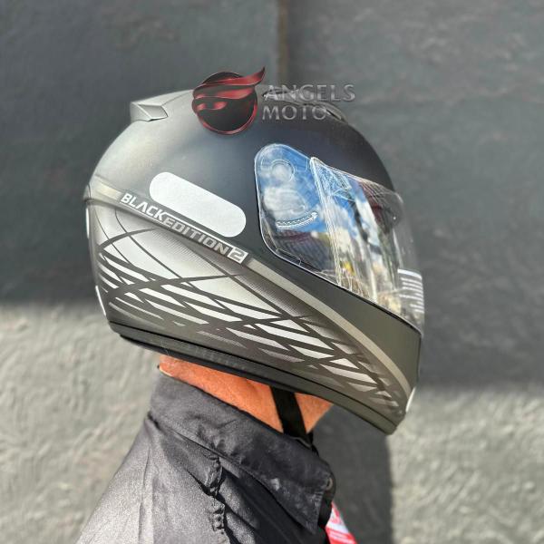 Imagem de Capacete EBF Spark Black Edition 2 Preto Fosco Prata