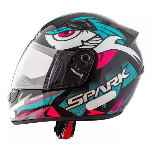 Imagem de Capacete Ebf Spark Dragon Preto Tiffany