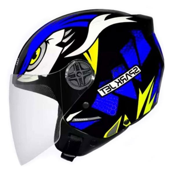 Imagem de Capacete EBF Spark Jet Dragon Preto Azul 60