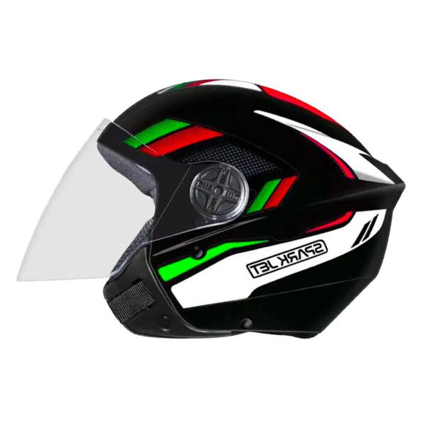 Imagem de Capacete Ebf Spark Jet Sting Preto Branco