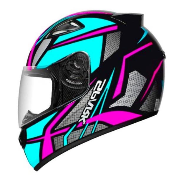 Imagem de Capacete Ebf Spark Spider Preto Rosa e Tiffany