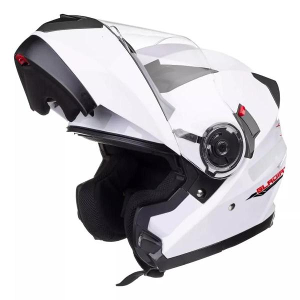 Imagem de Capacete Escamot Gladiator Branco C/ Viseira Solar 60 - Texx